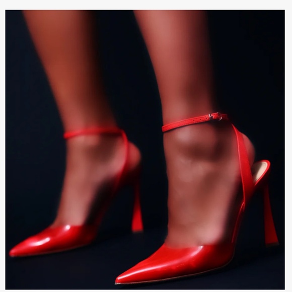 MARC FISHER LTD Serena Translucent Red Pump Size 7.5 Like New - Picture 8 of 12